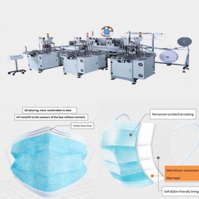 Disposable Surgical Face Mask Making Machine /Medical Mask Machine for Sale